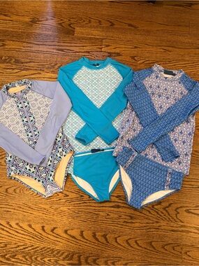 Lot of 3 Cabana Life Swimsuits - girls size 10-12